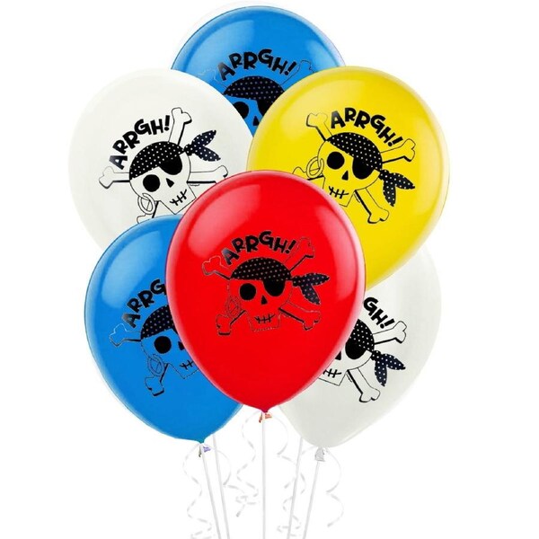 Ahoy Pirate Balloons (Pack of 8)