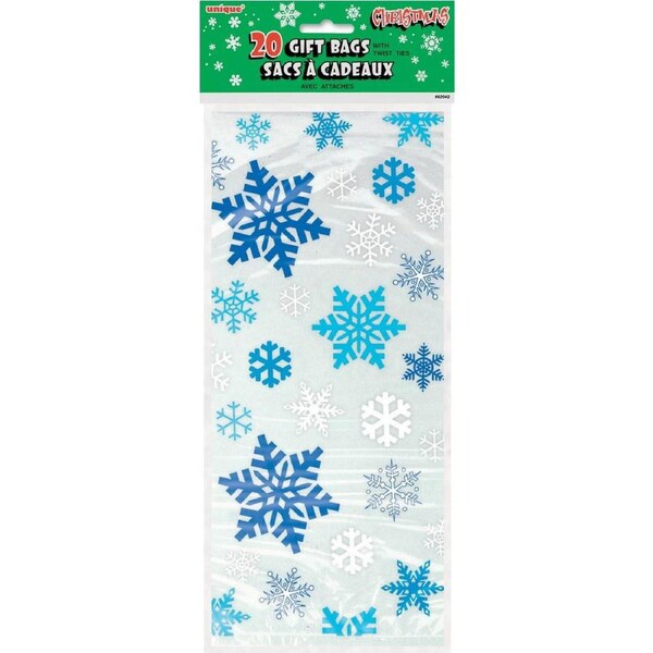 Snowflake Cellophane Treat Bags (Pack of 20)