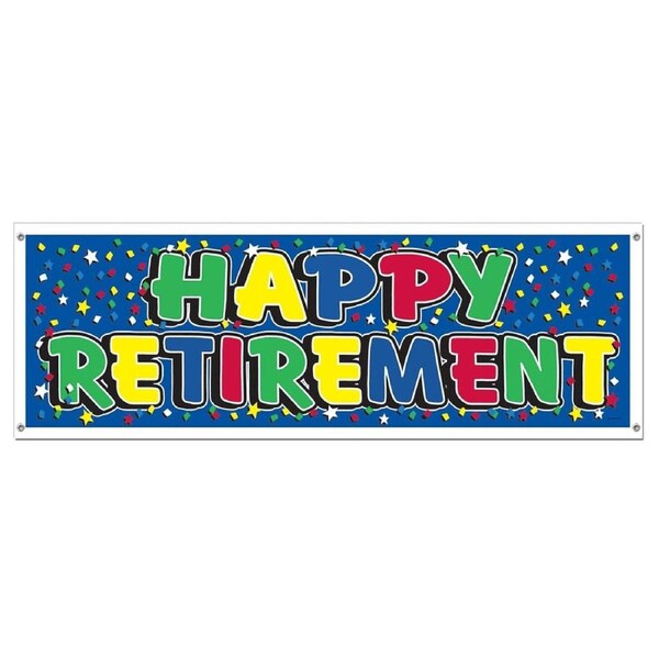 Happy Retirement Jumbo Sign Banner