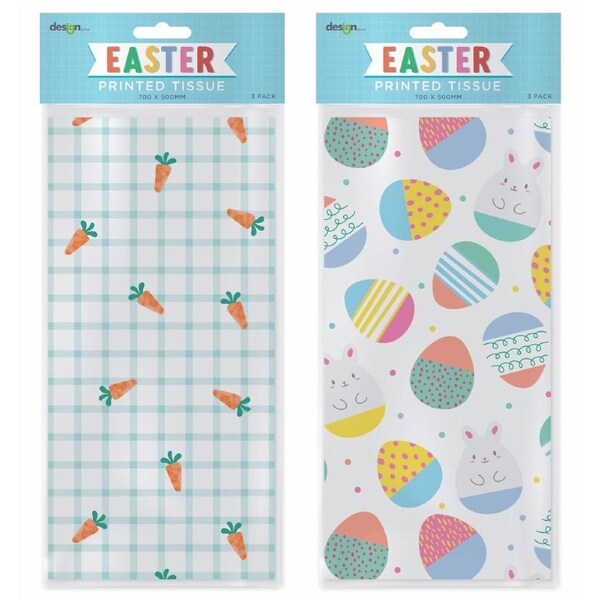 Easter Printed Tissue Paper (Pack of 3)