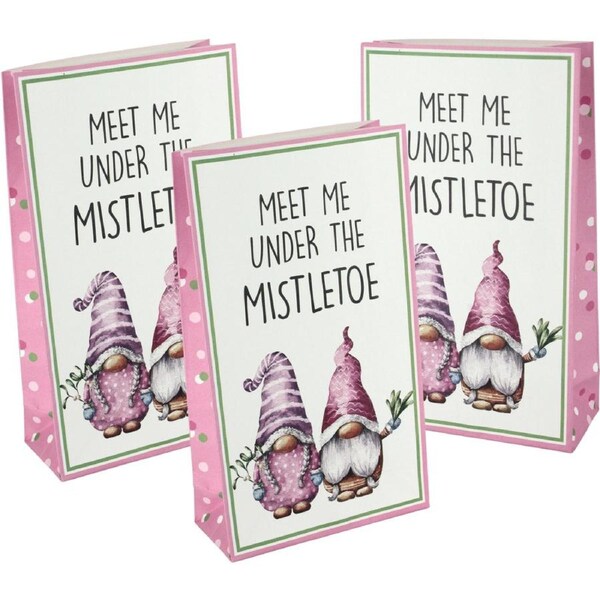 Meet Me Under The Mistletoe Paper Party Bags (Pack of 6)