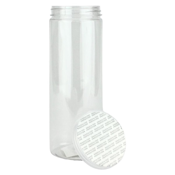 Tall Clear Plastic Screw Top Jar 500ml