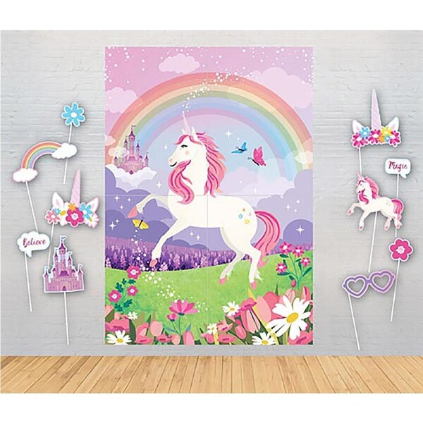 Enchanting Unicorn Scene Setter With Photo Props