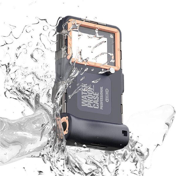 Nevenka Underwater Diving Snorkeling Phone Case 15m Waterproof Cellphone Case with Lanyard for iPhone Galaxy Huawei Moto All Series-Blue