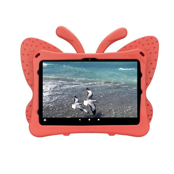 Nevenka Butterfly EVA Rugged Shockproof Case with Stand Kids Friendly Full Cover for HD10 2021-Red