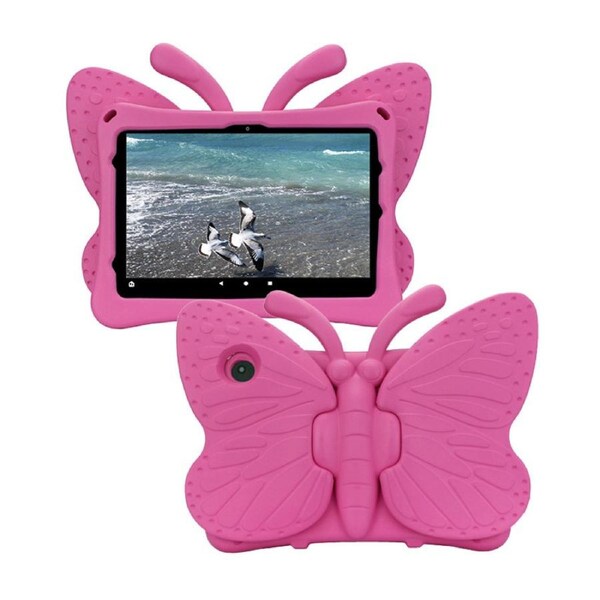 Nevenka Butterfly EVA Rugged Shockproof Case with Stand Kids Friendly Full Cover for HD10 2021-Rose