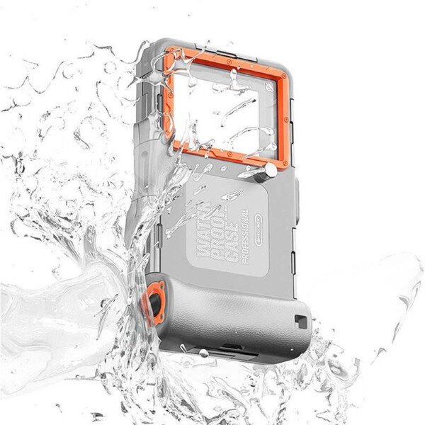 Nevenka Underwater Diving Snorkeling Phone Case 15m Waterproof Cellphone Case with Lanyard for iPhone Galaxy Huawei Moto All Series-Gray
