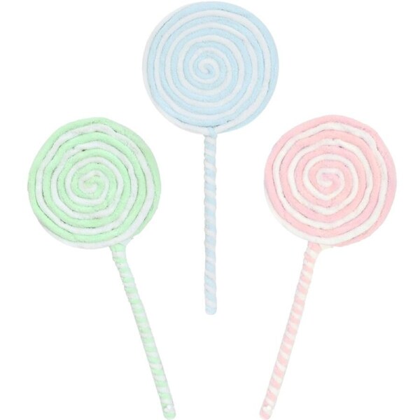 Plush Pastel Candy Lollipop Decoration 38cm Assorted