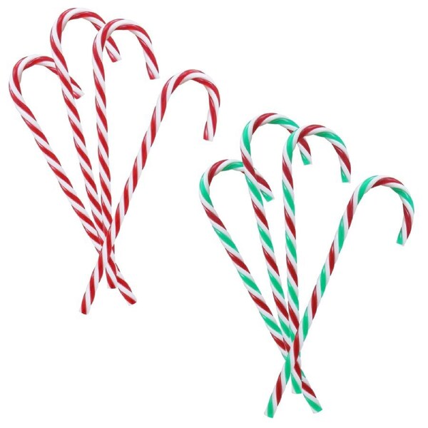 Pack of 4 Candy Cane Tree Ornaments Assorted