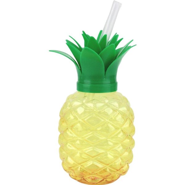 500ml Pineapple Novelty Cup With Straw