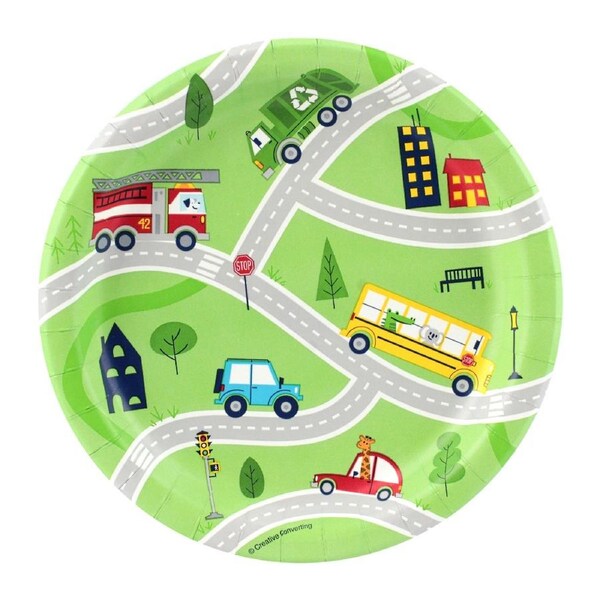 Transportation Time Small Paper Plates (Pack of 8)
