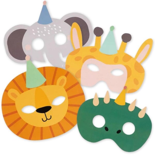 Wild Animal Party Masks (Pack of 8)