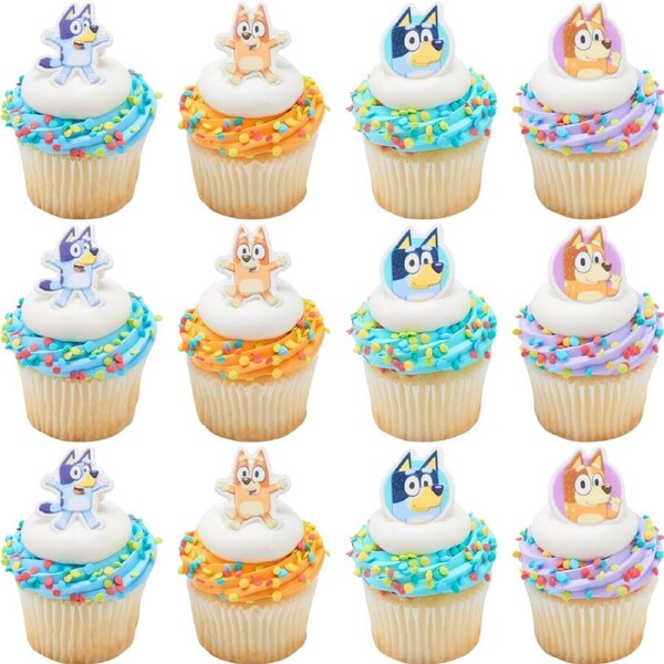 Bluey So Much Fun Cupcake Rings (Pack of 12)