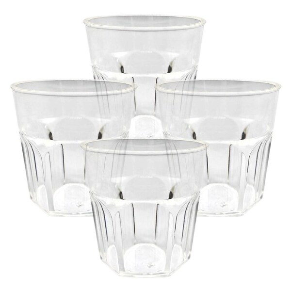 Everyday Home Clear Reusable Tumblers 210ml (Pack of 4)