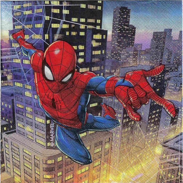 Spiderman City Scape Large Paper Napkins / Serviettes (Pack of 20)