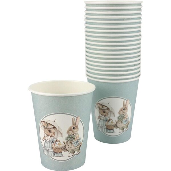 Charming Old World Rabbit Paper Cups (Pack of 20)