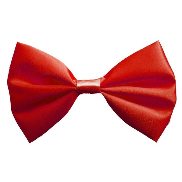 Red Satin Bow Tie Costume Accessory