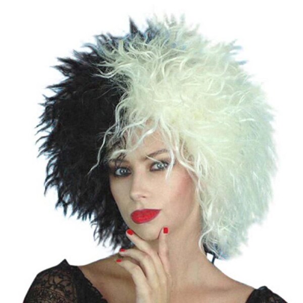 Cruella de Vil Black White Wig