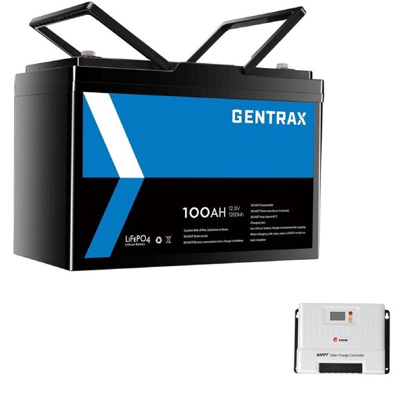 GENTRAX 12V 100Ah Lithium Battery + 40A MPPT Controller