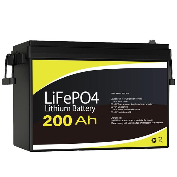 200Ah 12V Lithium Battery 2560Wh 100A BMS Outdoor Camping RV