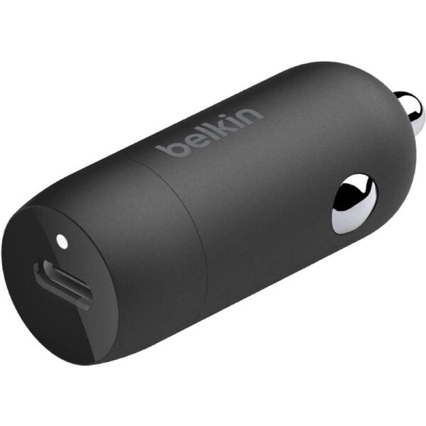 Belkin BOOSTCHARGE 30W Fast Car Charger, Compact Design w/USB-C Power Delivery Port, Universal Compatibility for iPhone 14, Galaxy S23, Note Series, and More - Black