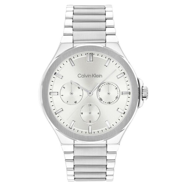 Calvin Klein Stainless Steel White Dial Multi-function Women's Watch - 25100054
