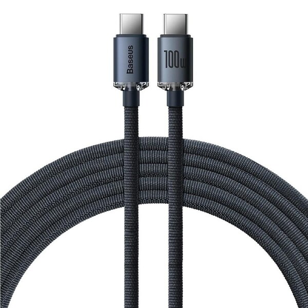 Baseus 2M USB Type-C to Type-C 100W Fast Charge Data Cable 20V 5A Crystal Shine Series