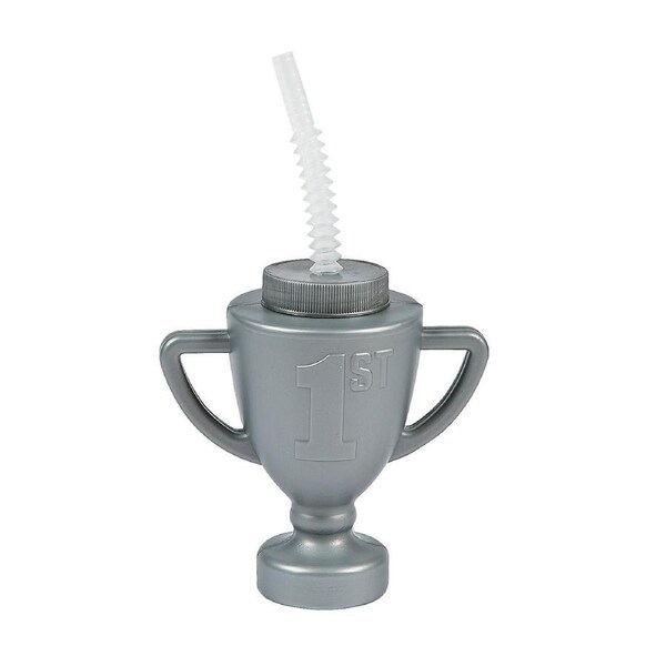 Racing Trophy Novelty Cup with Straw