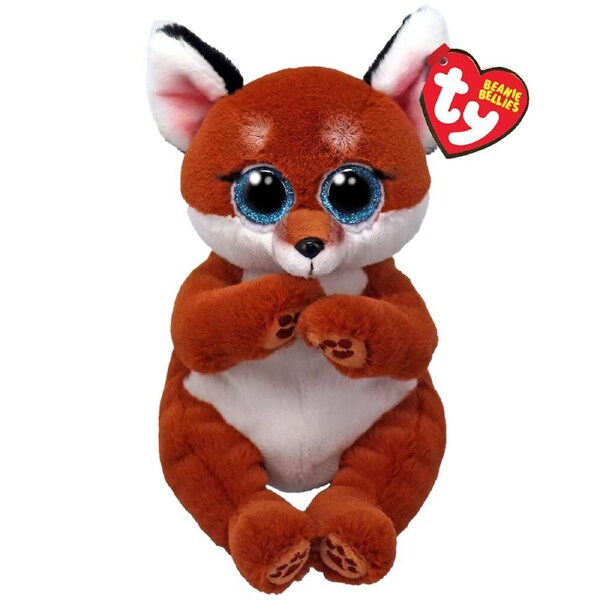 TY Beanie Bellies Witt Fox Kids Plush Stuffed Toy Brown 20cm 3y+ Regular
