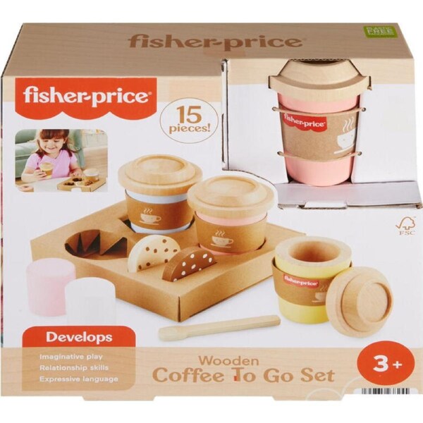 Fisher-Price Wooden Coffee To Go Set