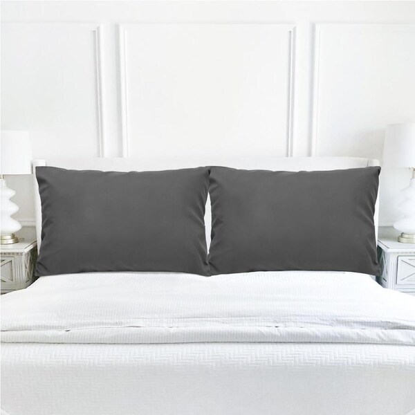 LINENOVA 2000TC Microfibre Soft Pillow cases Standard/Queen/King/European Size Pillow Cover Home Decor European / Black