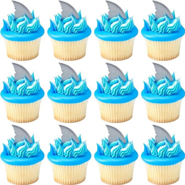 Shark Fin Plastic Picks (Pack of 12)