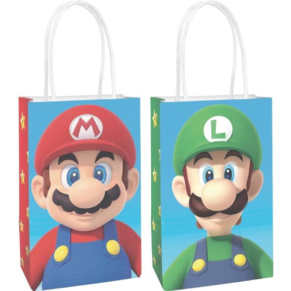 Super Mario Bros. Paper Gift Bags (Pack of 8)