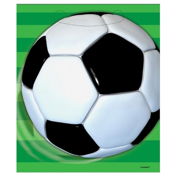 Soccer Ball Plastic Lolly/Treat Bags (Pack of 8)