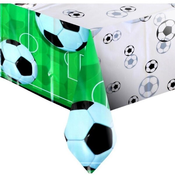 Soccer Ball Plastic Tablecloth
