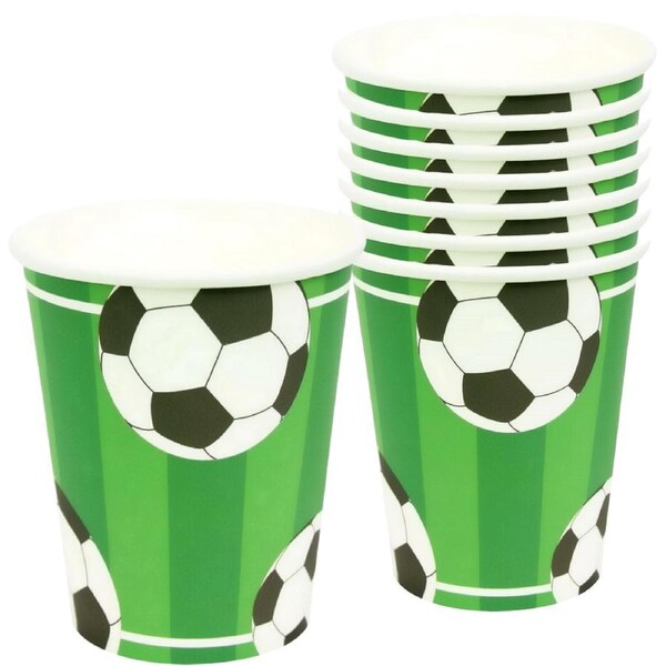 Soccer Match Party Paper Cups (Pack of 8)