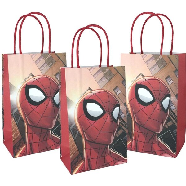 Spiderman Webbed Wonder Paper Gift Bags (Pack of 8)