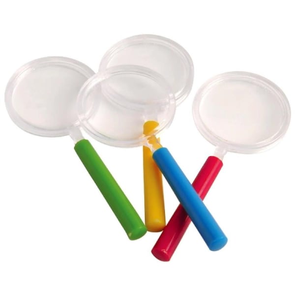 Plastic Coloured Magnifying Glasses (Pack of 12)