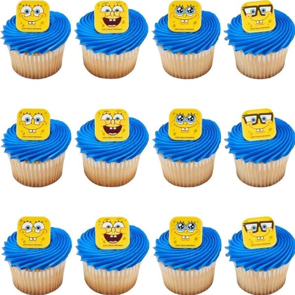 SpongeBob SquarePants Cupcake Rings (Pack of 12)