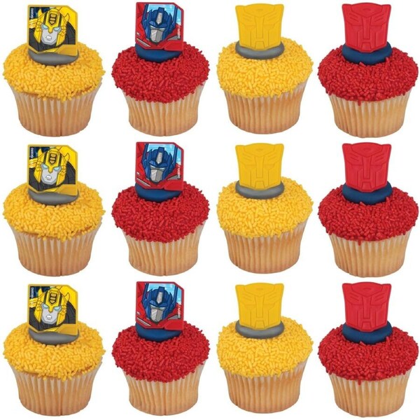 Transformers Autobot Protectors Cupcake Rings (Pack of 12)