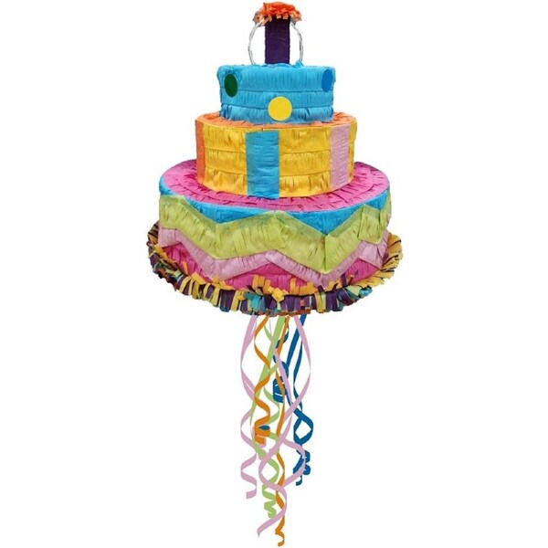 Birthday Cake Pull String Pinata