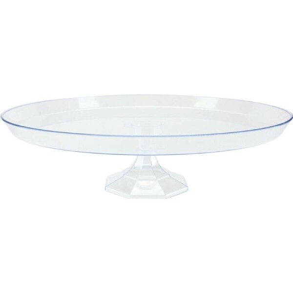Clear Round Acrylic Plastic Cake Stand 34cm