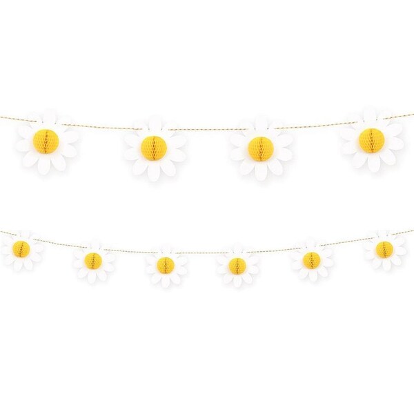 Daisy Honeycomb Garland Banner