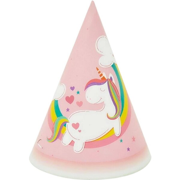 Dreamy Unicorn Party Hats (Pack of 8)