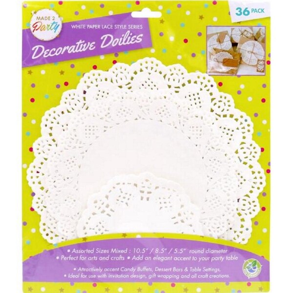 Assorted Paper Doilies (Pack of 36)