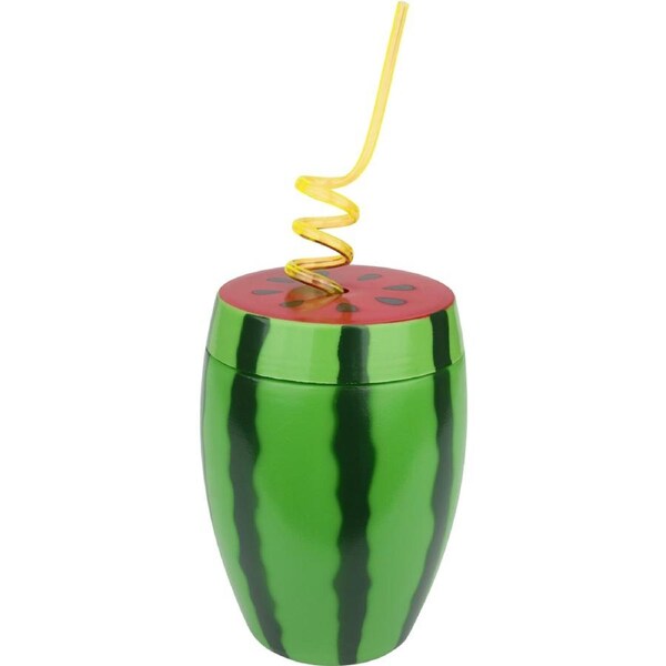Watermelon Cup with Lid & Twisty Straw