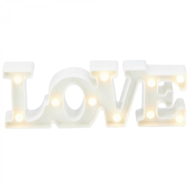 White Light Up LED Love Light
