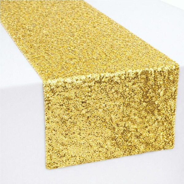 Gold Sequin Table Runner (30cm x 180cm)