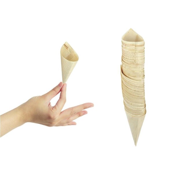 8.5cm Mini Wooden Cones (Pack of 50)
