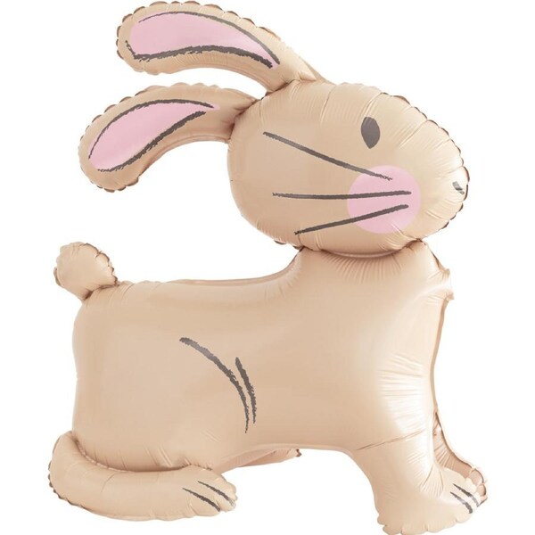 Standing Bunny Rabbit Air Fill Foil Balloon 60cm